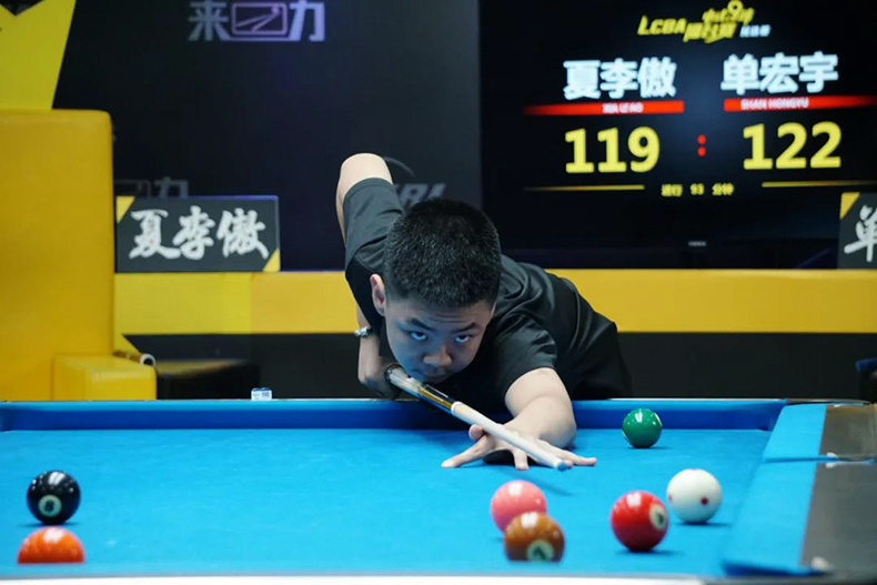 夏李傲，LCBA中式九球擂台赛，最准的胖子单宏宇