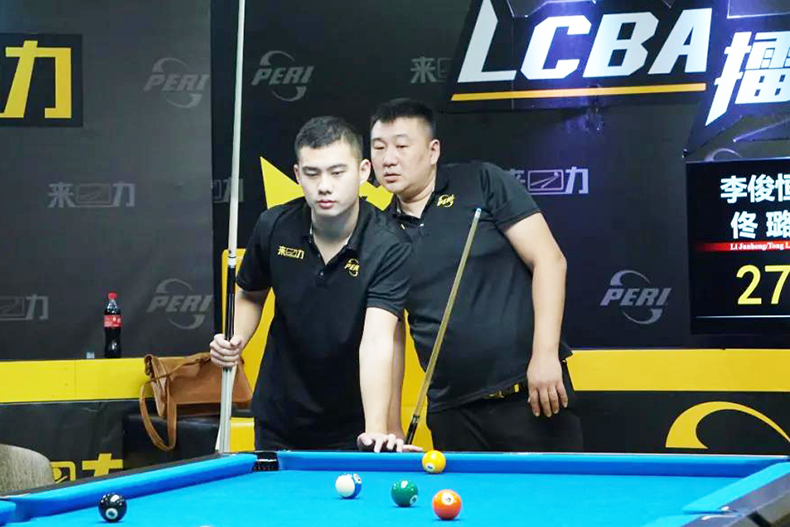 李俊恒，佟璐，江振宇，于光宇， LCBA中式台球双打比赛
